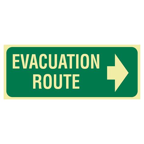 Exit Sign Evacuation Route Arrow Right Discount Safety Signs New