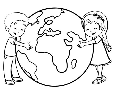 Раскраска Ко Дню Земли Для Детей Распечатать Картинки рисунки