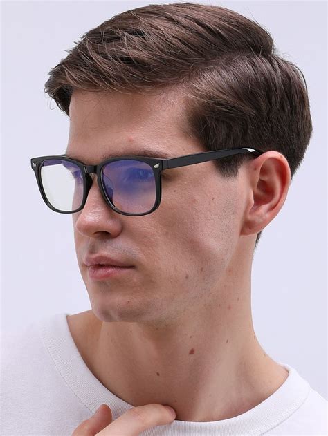 Men Anti Blue Light Eyeglasses With Glasses Chain Men Eyeglasses