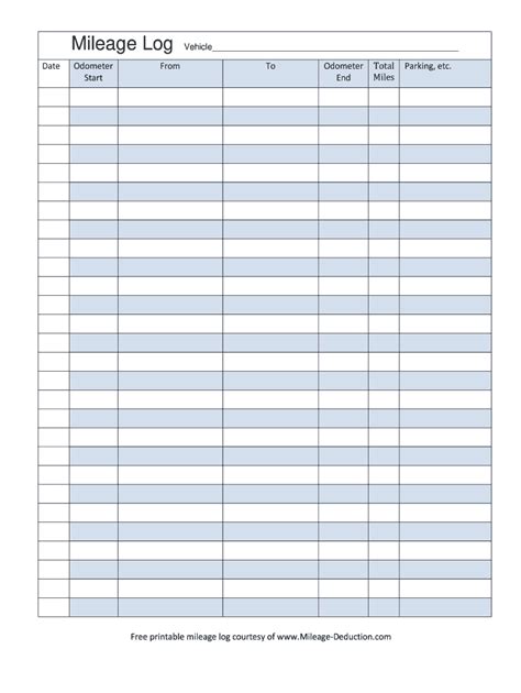 Vehicle Log Sheet Excel Templates
