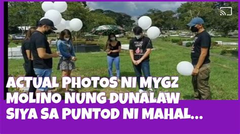 Actual Photos Ni Mygz Molino Nung Dumalaw Siya Sa Puntod Ni Mahal Youtube