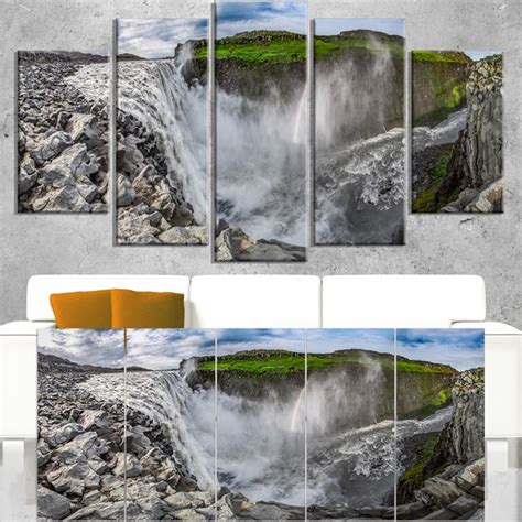 Stunning Dettifoss Waterfall Iceland Landscape Print Wall Artwork