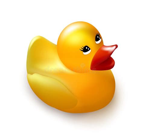 Classical Rubber Yellow Duck Vector Stock Vector Illustration Of