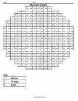 Emoji Division Coloring Sunglasses Math Worksheet sketch template