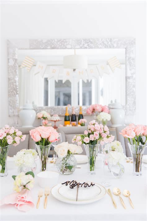 This is an instant download pdf that you can edit and print at home. Pink Bridal Shower Tablescape - Fashionable Hostess