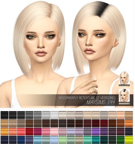 Miss Paraply Maysims 144 Solids And Dark Roots • Sims 4 Downloads