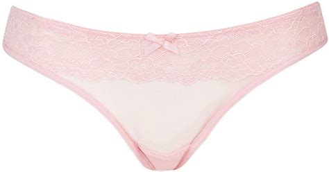 topshop maternity lace and mesh mini panties in pink lyst