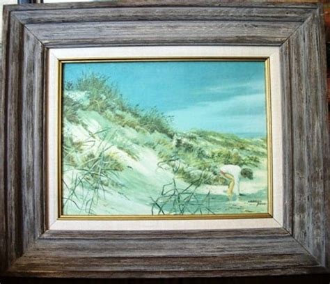 Giclee On Canvas By Carolyn Blish At The Beach Framed Vintage