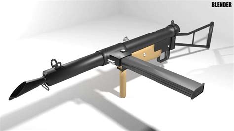 Sten Mark Ii Silencer Submachine Gun 3d Model By 42 Off