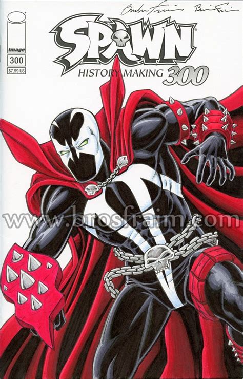 Spawn 300 Sketch Cover In Brendon And Brian Fraims Original Sketch