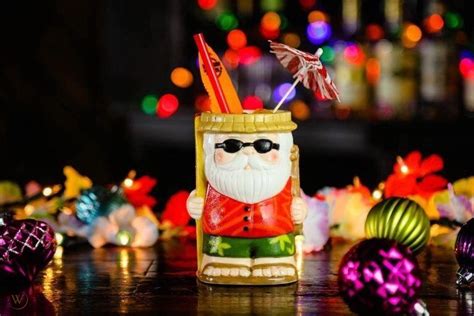 16 Oz Ceramic Tiki Mug Beachbum Berry Surfin Sippin Santa Christmas