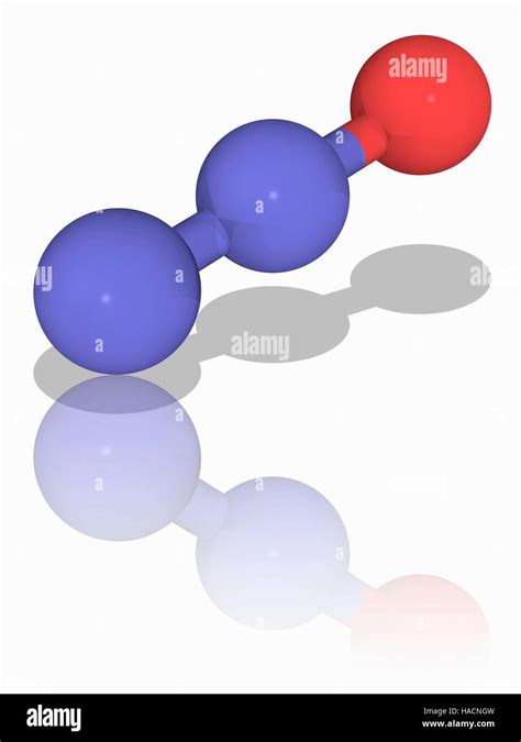 Nitrous Oxide Molecular Model Of The Gas Nitrous Oxide N2o Also