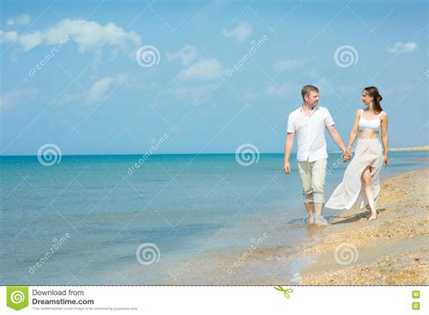 Couple In Love On The Beach Stock Photo Image Of Tropical Girl 74159846