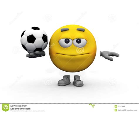It is known as soccer in america, but is more commonly known as football or futbal to the rest of the world. Bille De Smiley Et De Football Photos stock - Image: 21013493