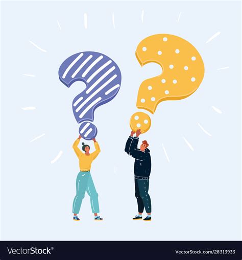 People With A Question Mark Royalty Free Vector Image