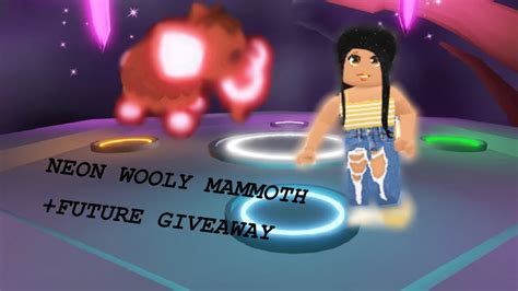 Making A Neon Wooly Mammoth In Adopt Me Future Giveaway Bloxy