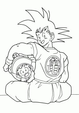 Doragon bōru zetto, commonly abbreviated as dbz) is an anime television series written by takao koyama and produced by toei animation. Dragon ball anime Goku and Gohan coloring pages for kids ...