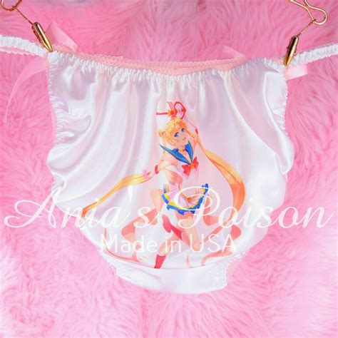 Rare Scepter Anime Sailor Moon Satin String Bikini Panties Manties Manties Nylon Satin