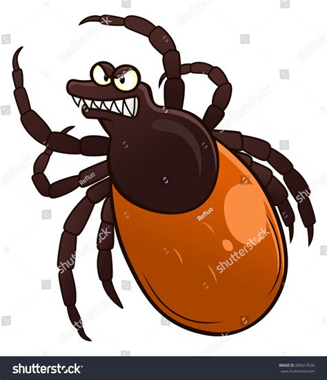 Cartoon Angry Tick Stock Vector Royalty Free 285617636