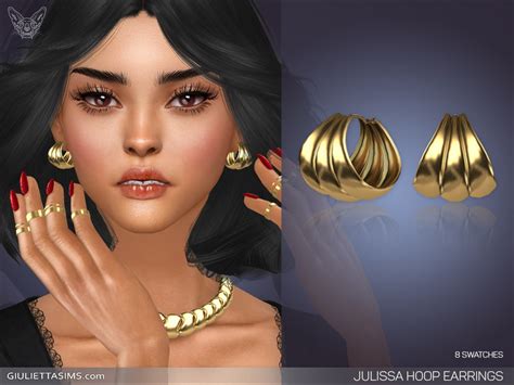Julissa Triple Hoop Earrings The Sims 4 Catalog