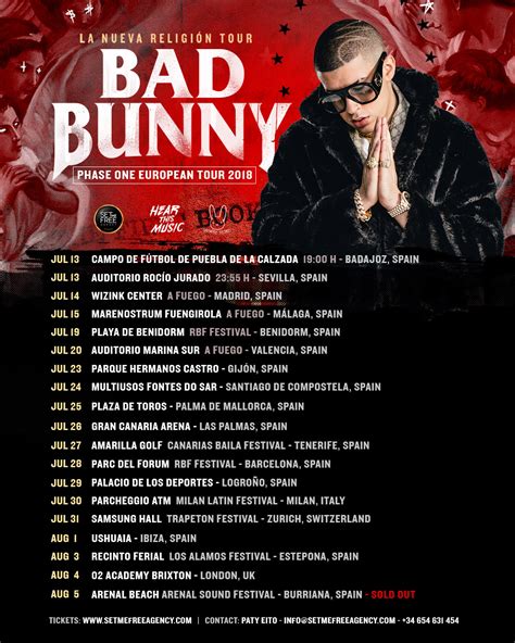Bad Bunny La Gira Europea De La Estrella Del Trap Latino Pasará Por