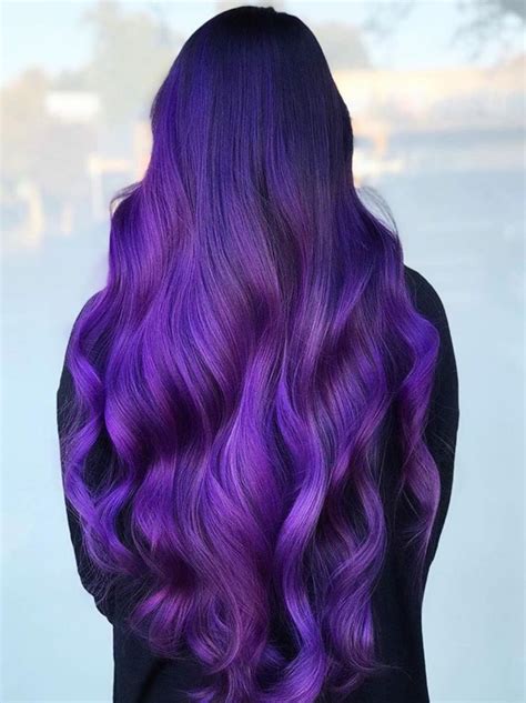 Purple Hair With Images Bright Purple Hair Bright Purple Hair