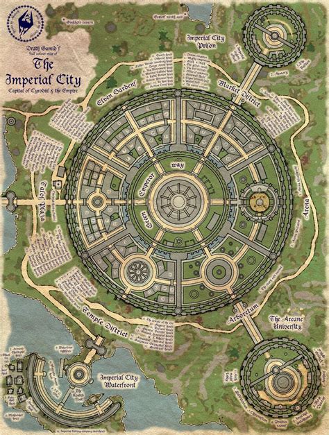 Tes Iv Imperial City Fantasy City Map Fantasy World Map Fantasy Map