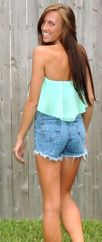 Pin By Carley Rey On Fashion👗 Crop Top And High Waisted Shorts High