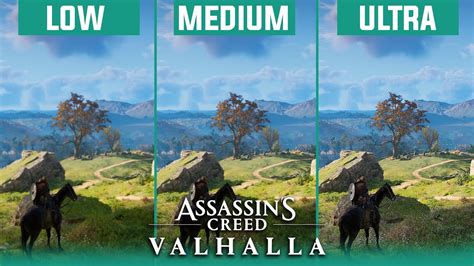Assassin S Creed Valhalla Pc Graphics Comparison Low Vs Medium Vs