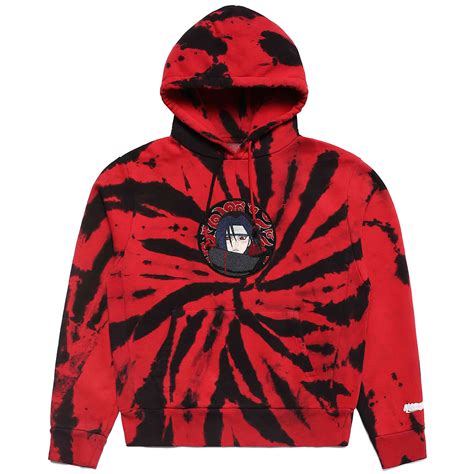 Shippuden Itachi Chenille Hoodie Red Tie Dye Hypland