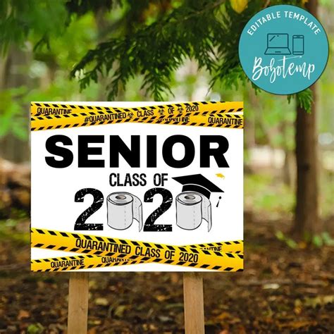 Printable Class Of 2020 Yard Sign Instant Download Bobotemp