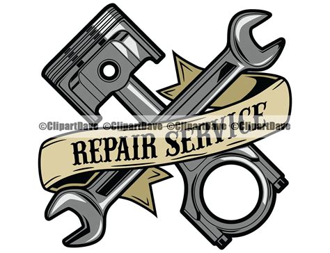 Repair Service Mechanic Company Logo Svg Design Car Motorcycle Etsy