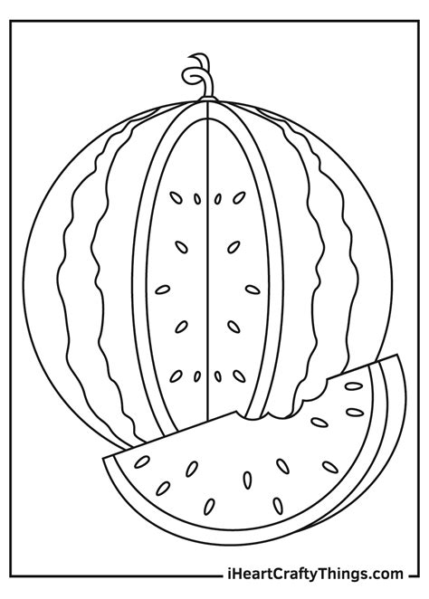 Colouring Pages Of Watermelon Watermelon Coloring Pages Fruits Food