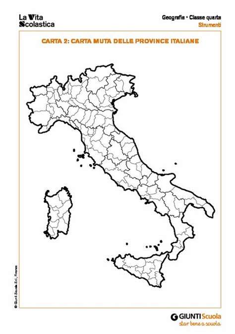 Carta Muta Delle Province Italiane Giunti Scuola