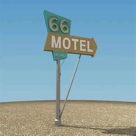 Motel Sign 3d Model Max