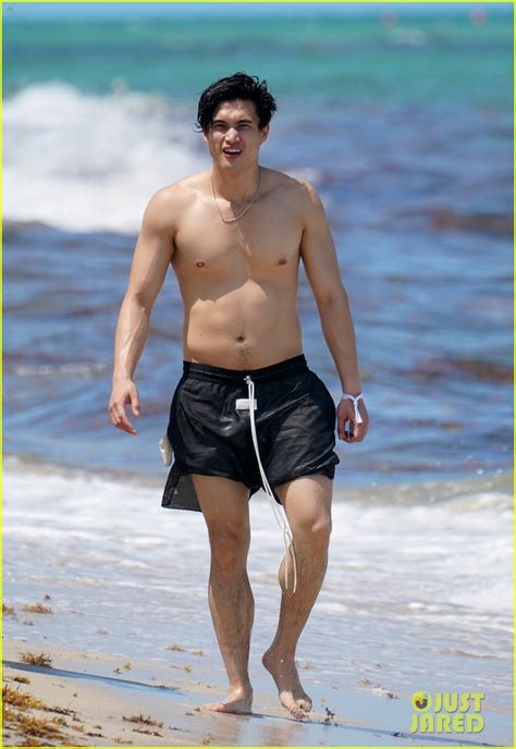 Riverdale S Charles Melton Goes Shirtless At The Beach In Miami Photo