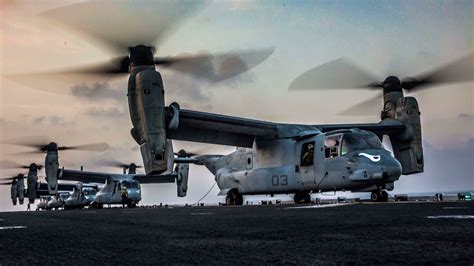 Us Marine Mv 22 Ospreys Assigned To The Ridge Runners Of Marine