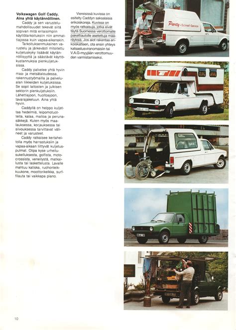 Vw Archives 1992 Vw Golf Caddy Brochure Finnish