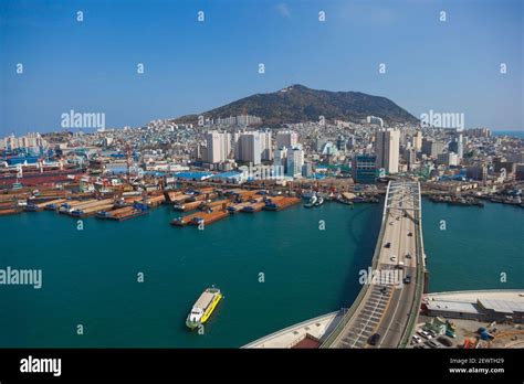 Korea Gyeongsangnam Do Busan View Of Harbour Stock Photo Alamy