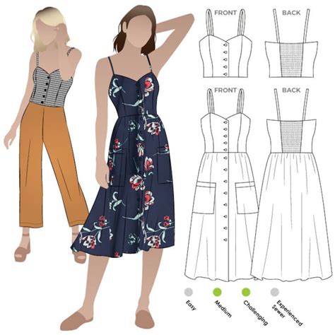 Style Arc Sewing Pattern Ariana Woven Dress Sizes 4 6 8 Etsy