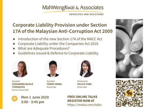 Be careful with online legal q&a services. MWKA Online Talk: Corporate Liability Provision under ...