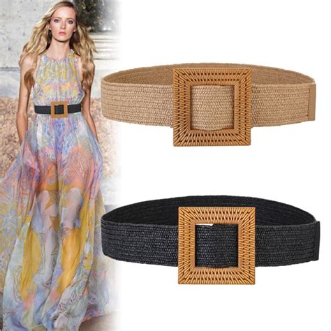 Straw Belt Women Braided Cinturon Mujer Waist Plus Size Belts For Women