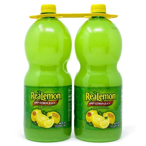 Realemon Real Lemon 100 Lemon Juice From Concentrate 48 Oz 2 Pack In