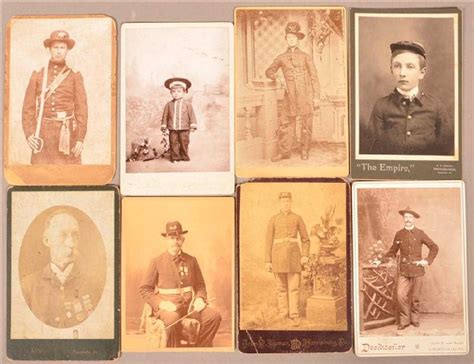 Eight Carte De Visite Images Of Civil War And Late 19th