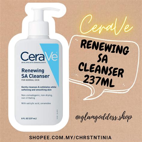 Cerave Renewing Sa Cleanser 8 Fl Oz236ml Shopee Malaysia