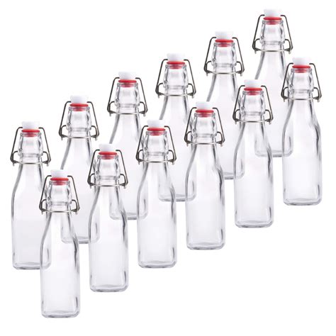 Buy Ilyapa 8 Ounce Clear Swing Top Glass Bottles For Home Brewing Carbonated Drinks Kombucha