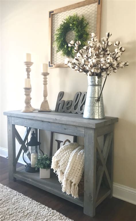 (30% off) add to favorites. modified Ana White's Rustic X Console table, 48" wide and ...