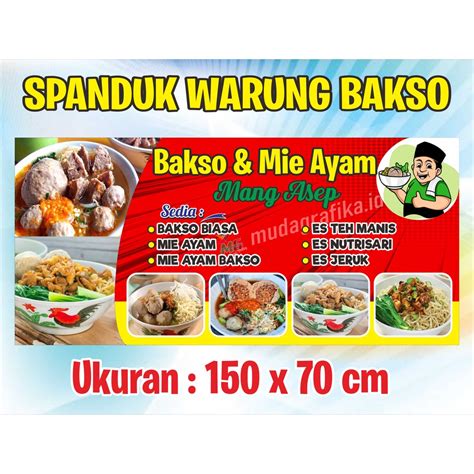 Jual Spanduk Warung Bakso Banner Bakso Mie Ayam X Shopee Indonesia