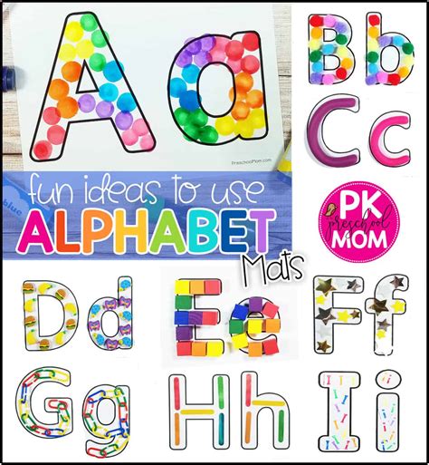 Free Printable Alphabet Mats

