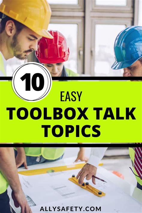 10 Easy Toolbox Talk Topics Video In 2021 Safety Talk Topics
